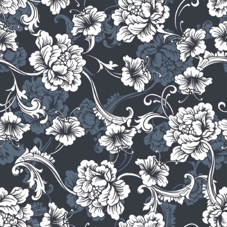 Papel de Parede Adesivo Floral Baroque N013217