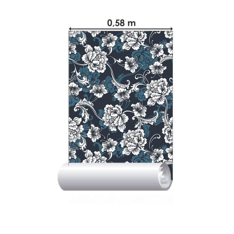 Papel de Parede Adesivo Floral Baroque N013217