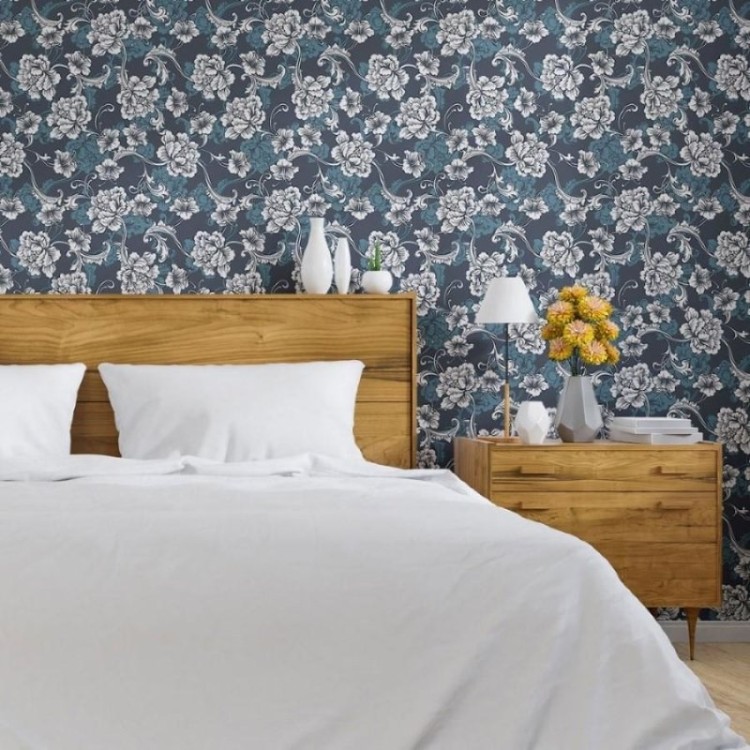 Papel de Parede Adesivo Floral Baroque N013217