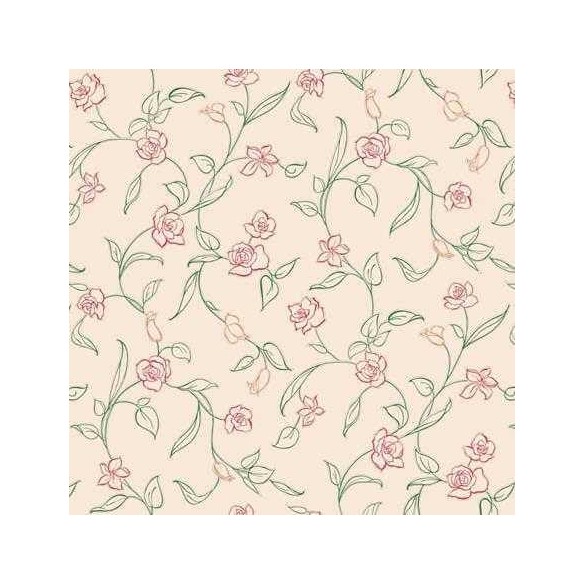 Papel de Parede Adesivo Floral Bege 225