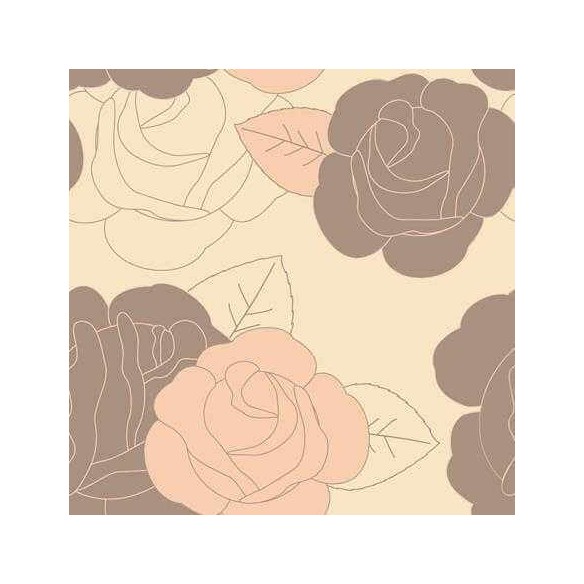 Papel de Parede Adesivo Floral Bege 478