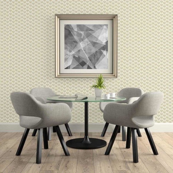 Papel de Parede Adesivo Floral Bege 8922475010