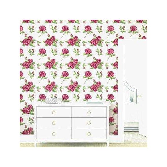 Papel de Parede Adesivo Floral Branco 7478963
