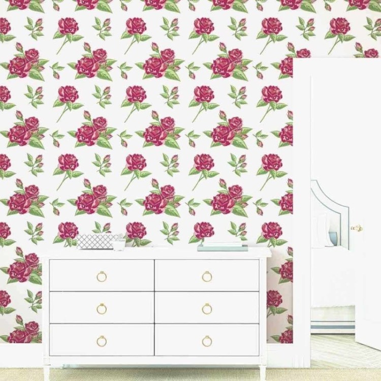 Papel de Parede Adesivo Floral Branco 7478963