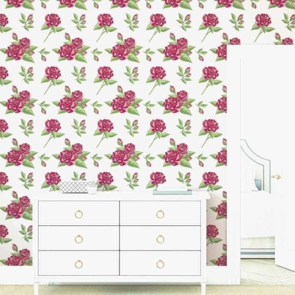 Papel de Parede Adesivo Floral Branco 7478963