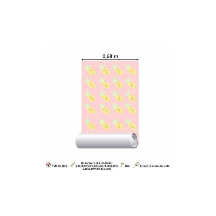 Papel de Parede Adesivo Abacaxi Fruta 42622