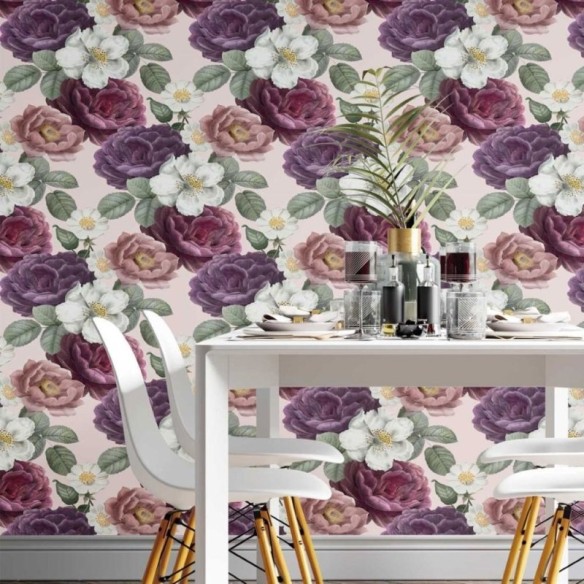 Papel de Parede Adesivo floral clássico N014125