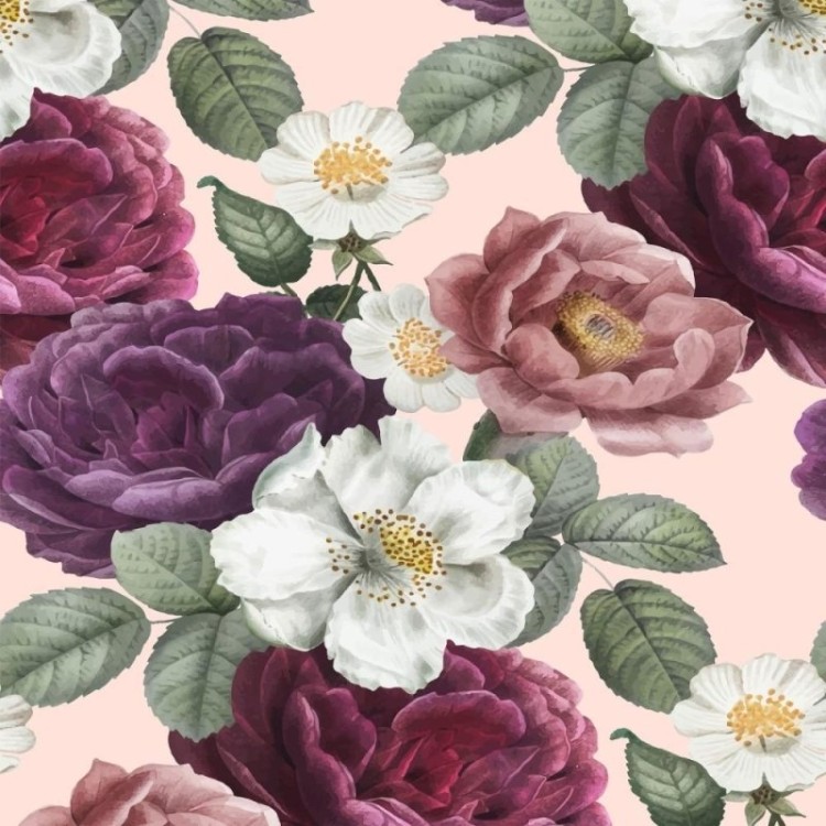 Papel de Parede Adesivo floral clássico N014125