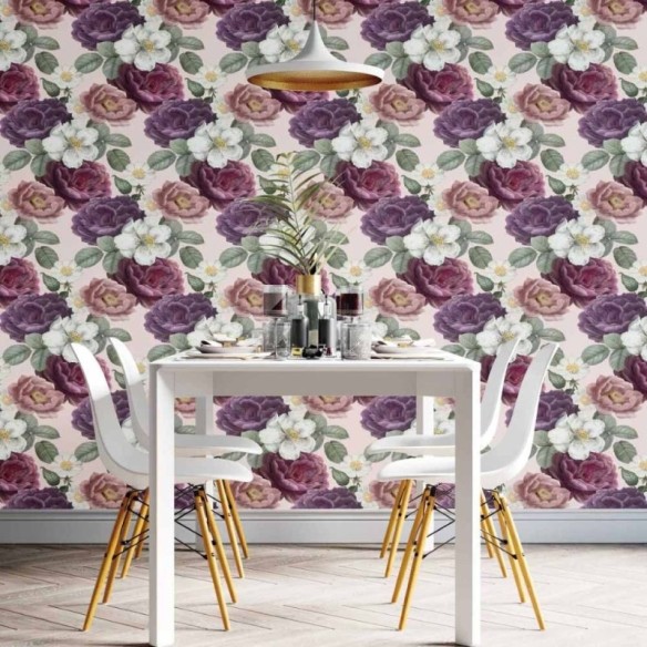 Papel de Parede Adesivo floral clássico N014125