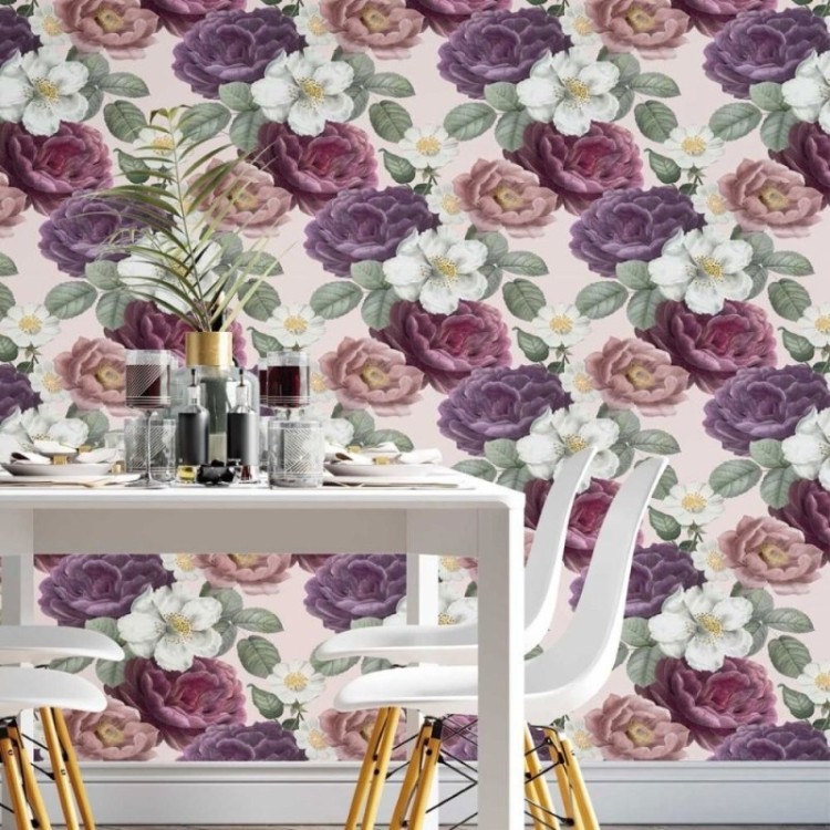 Papel de Parede Adesivo floral clássico N014125