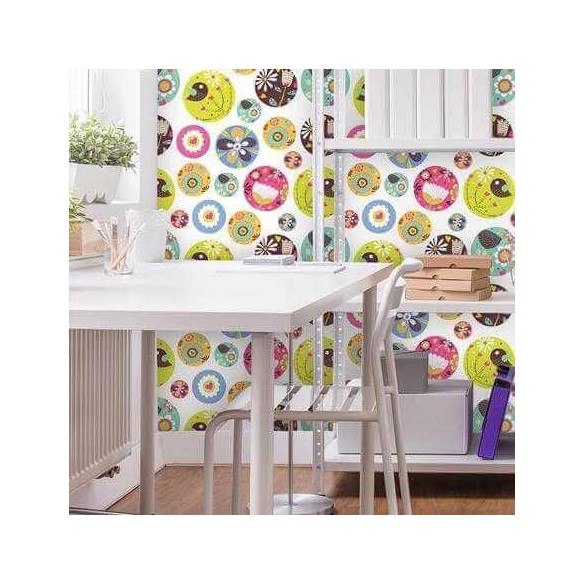 Papel de Parede Adesivo Floral Colorido 0172