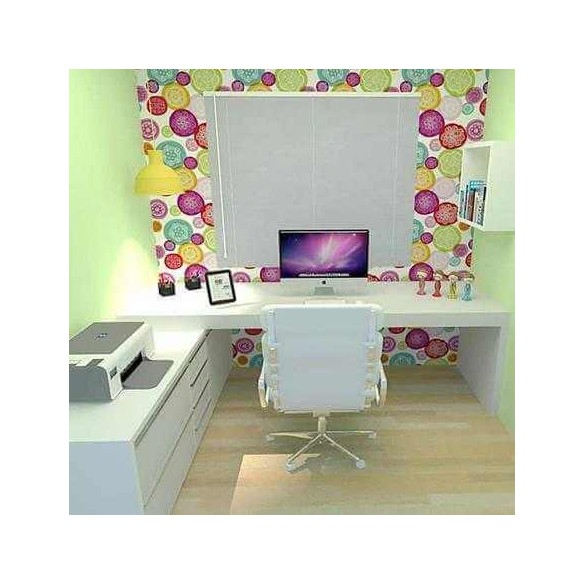 Papel de Parede Adesivo Floral Colorido 107909999