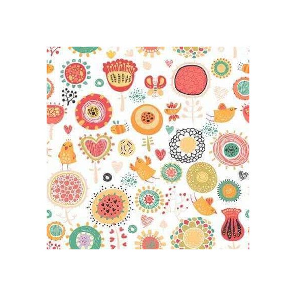 Papel de Parede Adesivo Floral Colorido 120667402
