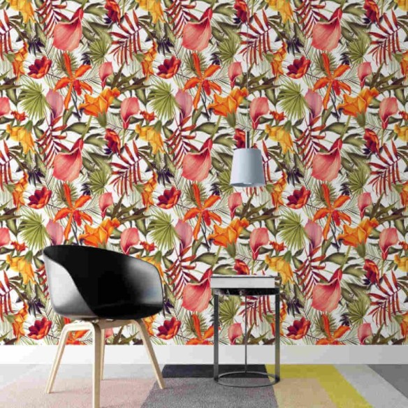 Papel de Parede Adesivo Floral Colorido 277321451