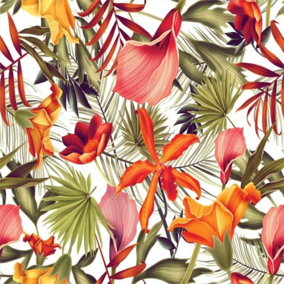 Papel de Parede Adesivo Floral Colorido 277321451
