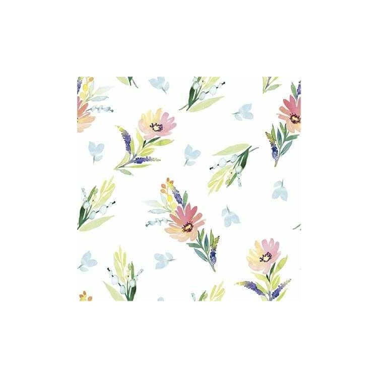 Papel de Parede Adesivo Floral Colorido 289063127