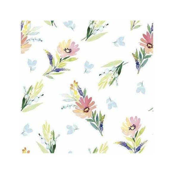 Papel de Parede Adesivo Floral Colorido 289063127