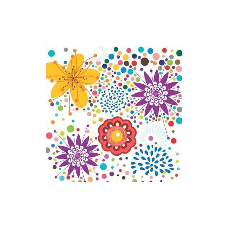 Papel de Parede Adesivo Floral Colorido 520