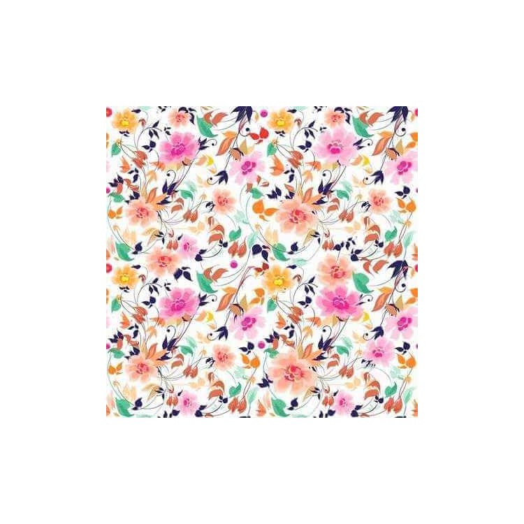 Papel de Parede Adesivo Floral Colorido 539