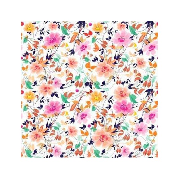 Papel de Parede Adesivo Floral Colorido 539