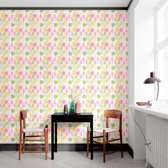 Papel de Parede Adesivo Floral Colorido N012117