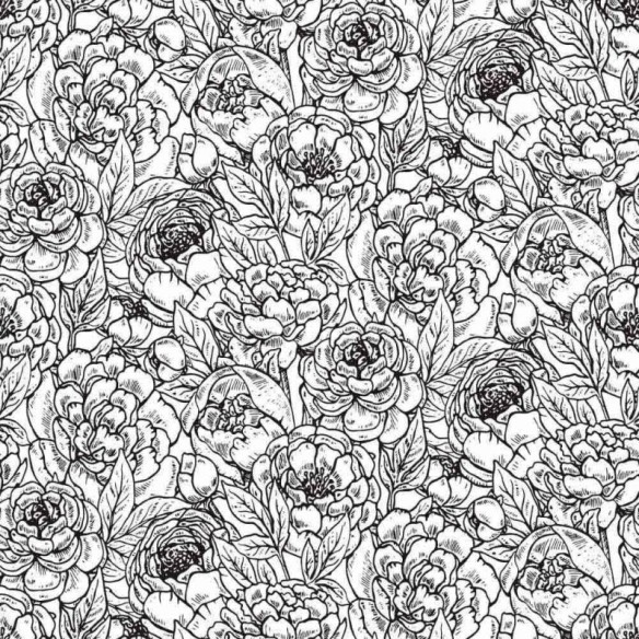 Papel de Parede Adesivo floral colorir N014148