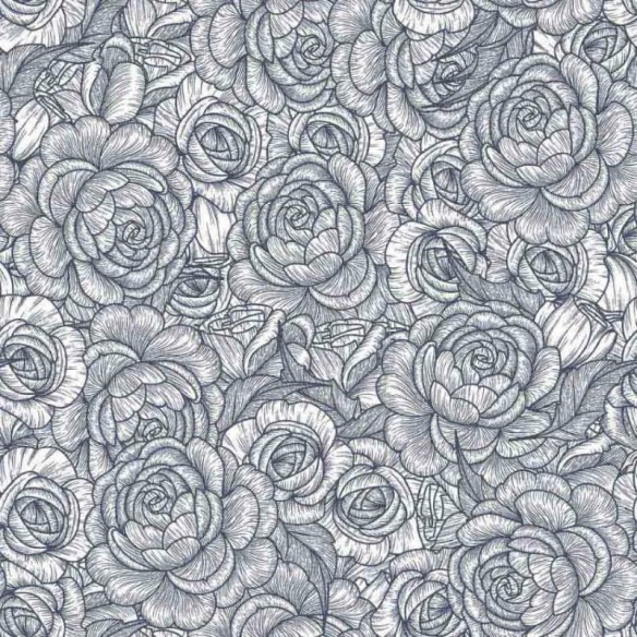 Papel de Parede Adesivo floral colorir N014149