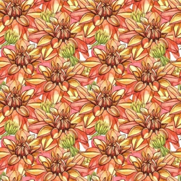 Papel de Parede Adesivo Floral Dálias N012147