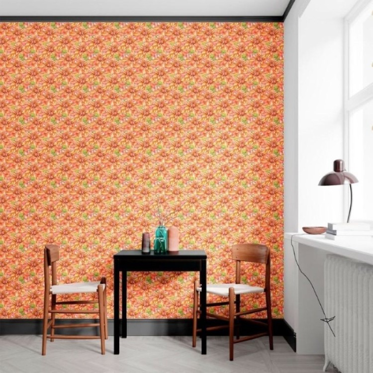 Papel de Parede Adesivo Floral Dálias N012147