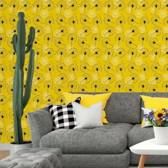 Papel de Parede Adesivo Floral Dente de Leão N017029
