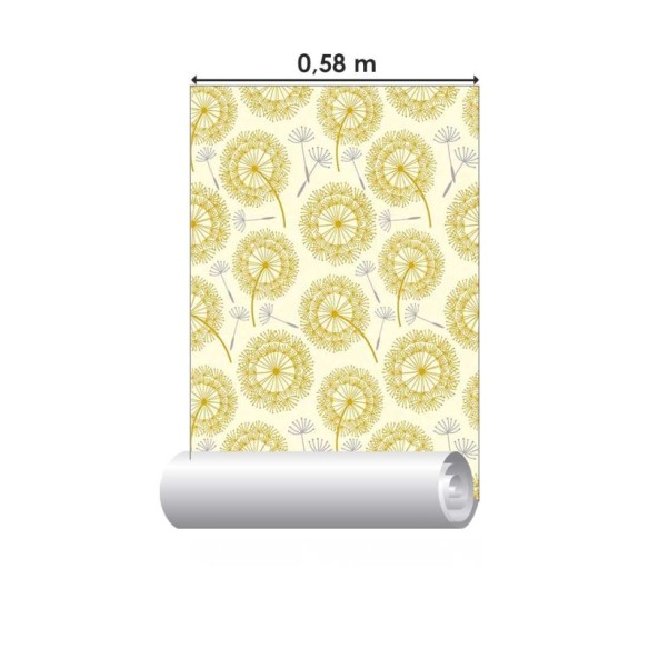 Papel de Parede Adesivo Floral Dente de Leão N018005