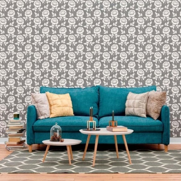 Papel de Parede Adesivo Floral Escritos N012139