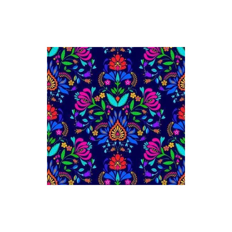 Papel de Parede Adesivo Floral Étnico Jovem...