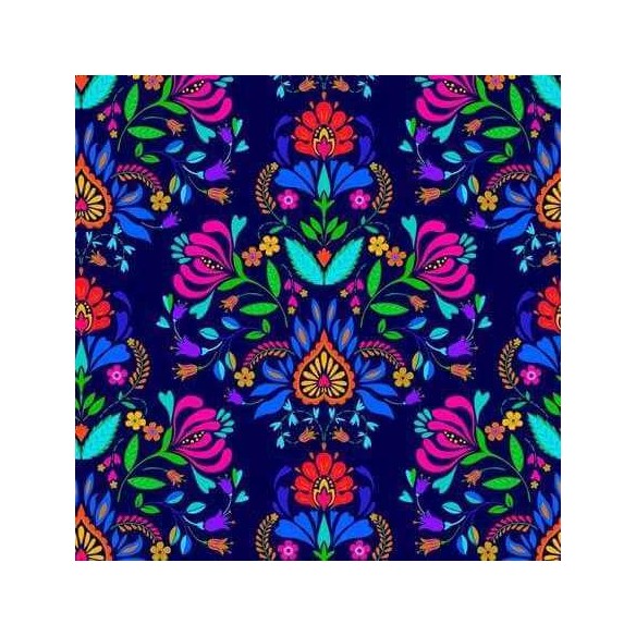 Papel de Parede Adesivo Floral Étnico Jovem Colorido 288931340