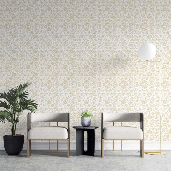 Papel de Parede Adesivo Floral Folha N02002