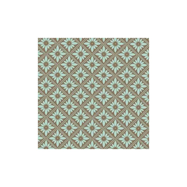 Papel de Parede Adesivo Floral Geométrico Azul...