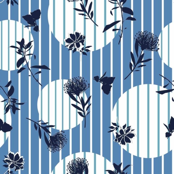 Papel de Parede Adesivo Floral Geométrico N02112