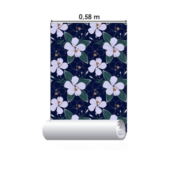 Papel de Parede Adesivo Floral Hibisco N012078