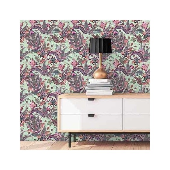 Papel de Parede Adesivo Floral Indiano 406517053