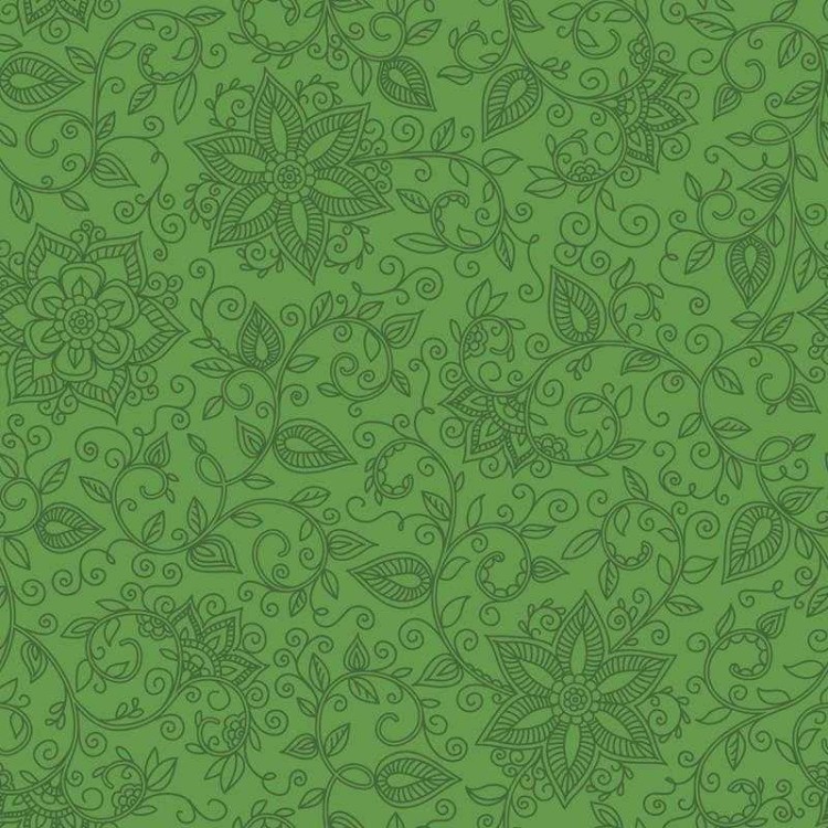 Papel de Parede Adesivo Floral Indoano Verde...