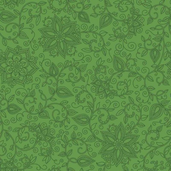Papel de Parede Adesivo Floral Indoano Verde N05250