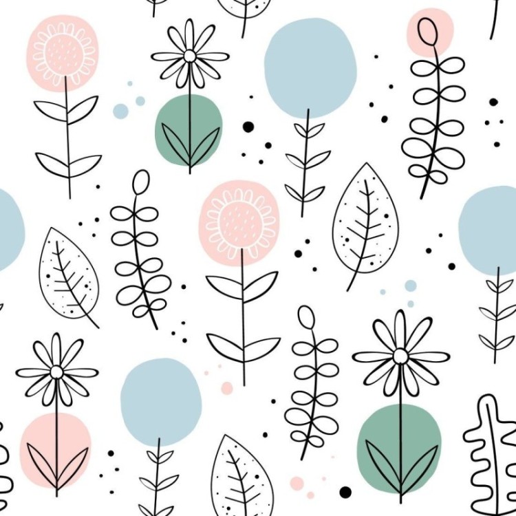 Papel de Parede Adesivo Floral Infantil N013280