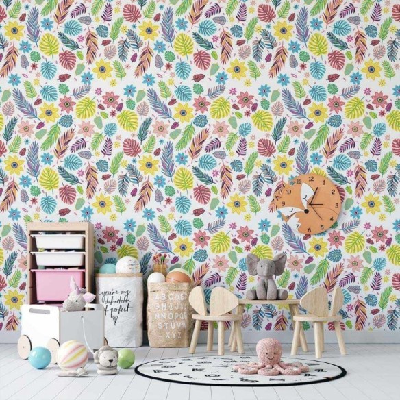 Papel de Parede Adesivo Floral Infantil N02059