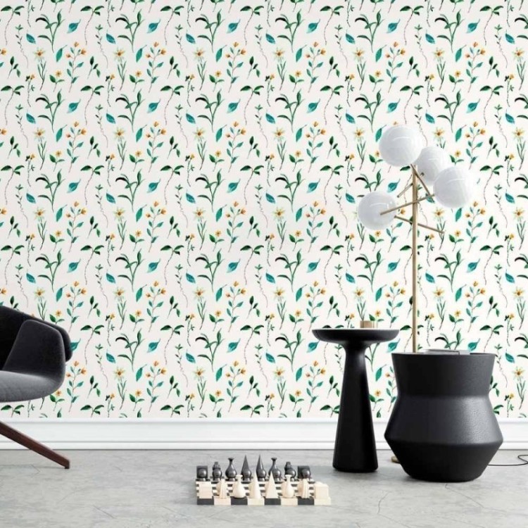 Papel de Parede Adesivo Floral Jardim N015209