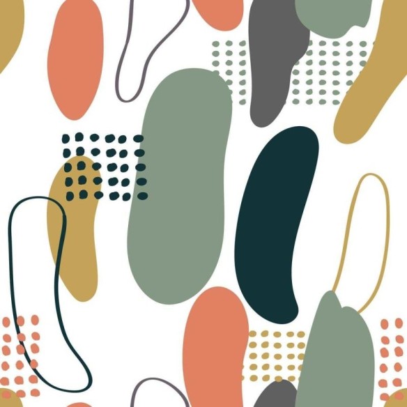 Papel de Parede Adesivo Abstrato  Mão Livre N05055