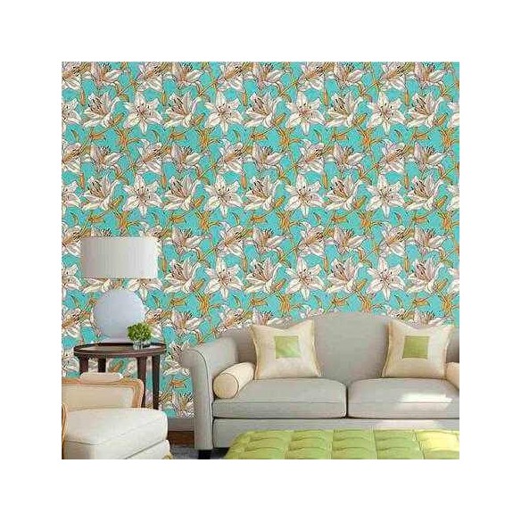 Papel de Parede Adesivo Floral Lírios 80701738