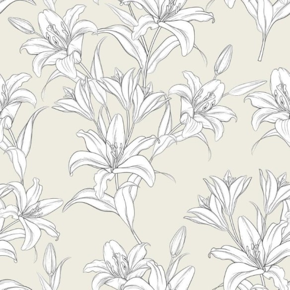 Papel de Parede Adesivo Floral Lírios N012007