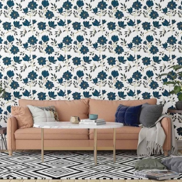 Papel de Parede Adesivo floral luxury N014097