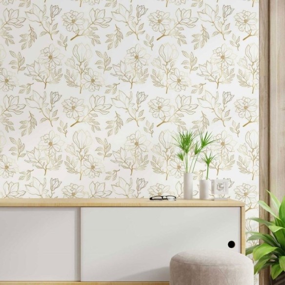 Papel de Parede Adesivo floral luxury N014098