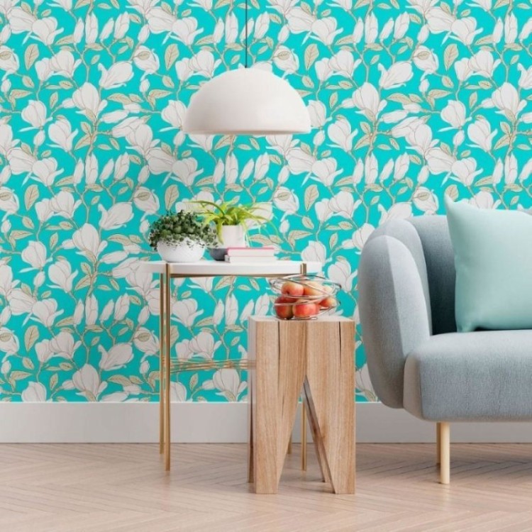 Papel de Parede Adesivo Floral Magnólias N013054
